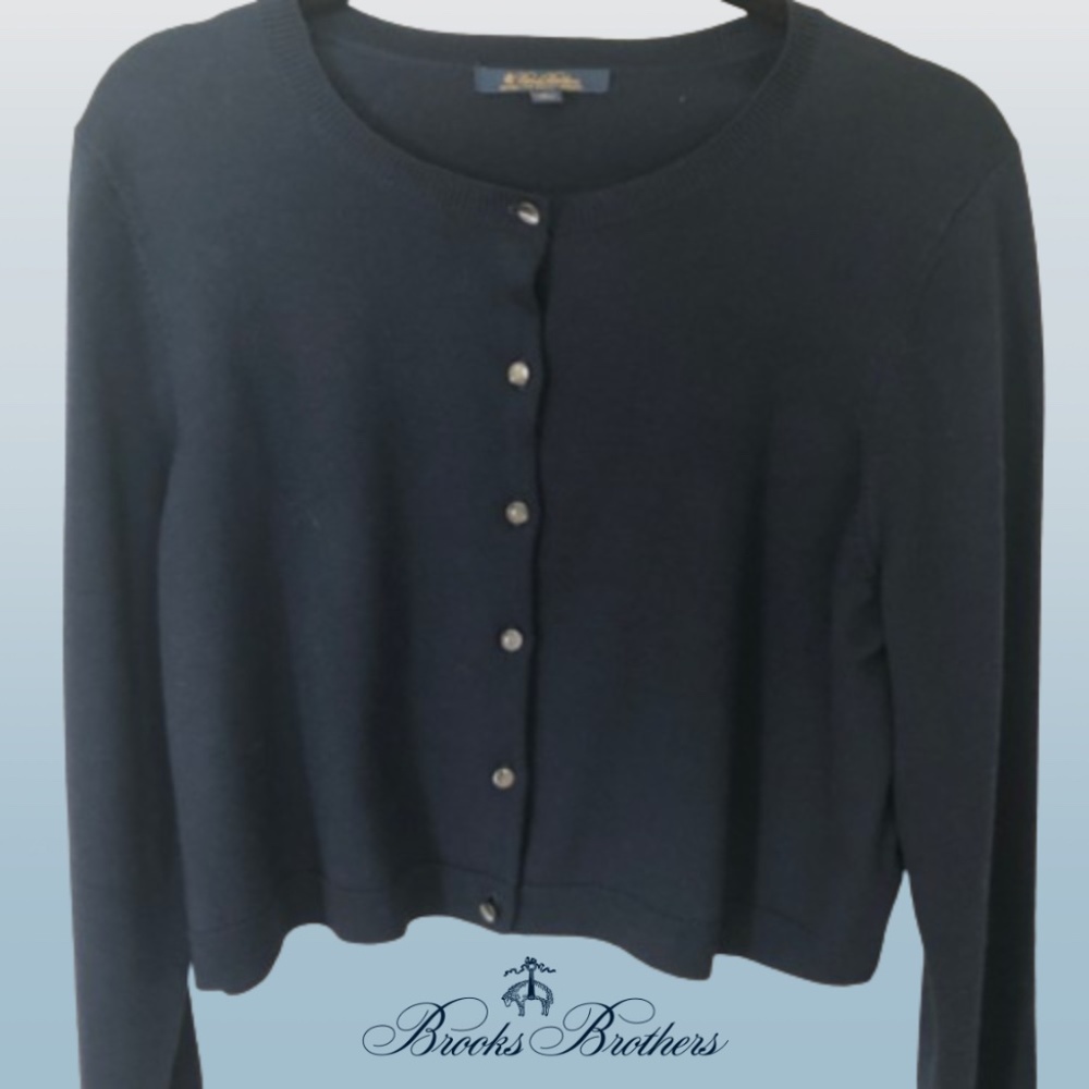 Brooks Brothers  Classic Navy Blue 6-Button Sweater